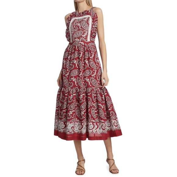 Sea New York Theodora Paisley Print Apron Dress - Picture 2 of 6